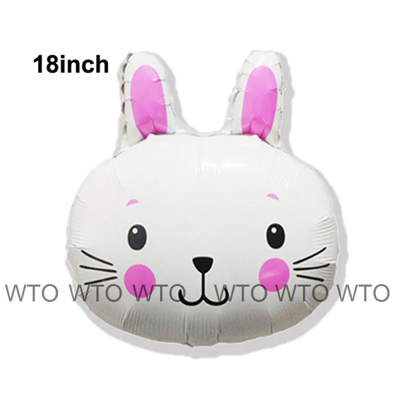 1 шт. кролик шар мультфильм животных голова кролика фольгированные шары