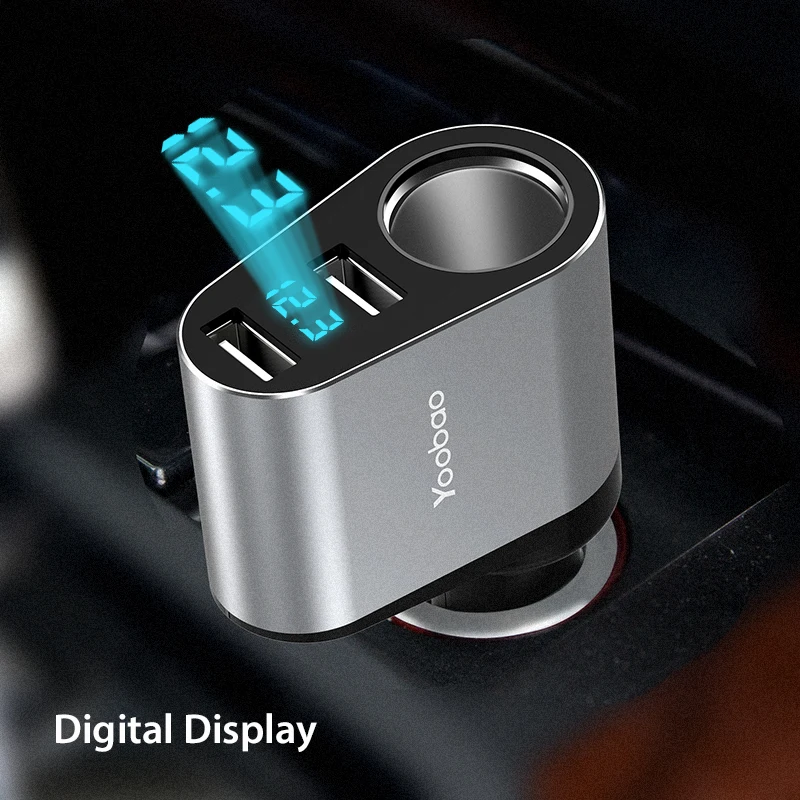 Yoobao YB209 автомобильное Зарядное устройство с двойным USB портом 2.4А автомобильная