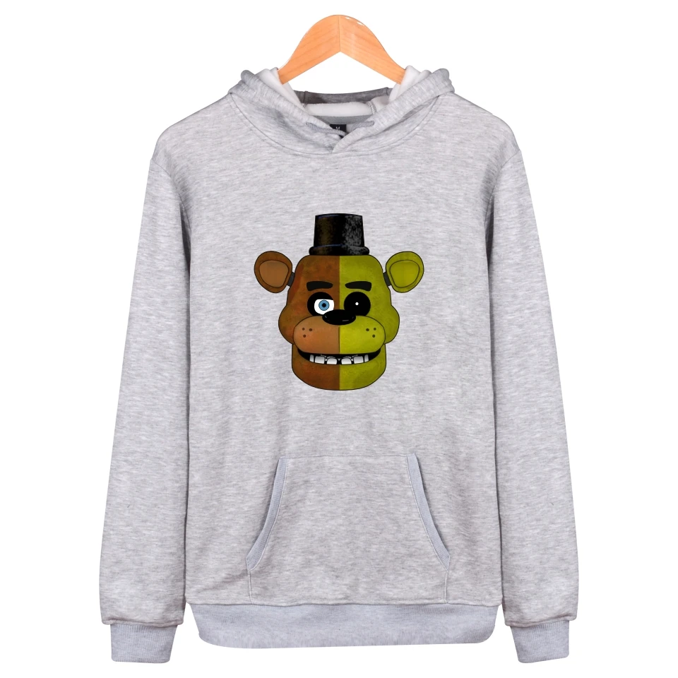 Толстовка Fnaf с мультяшным медведем для мужчин и женщин свитшот надписью Five Nights At