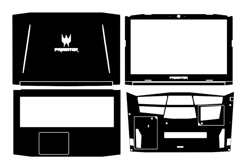 Наклейка для ноутбука из углеродного волокна Защитная Acer Predator Helios 300 G3 573 15 6