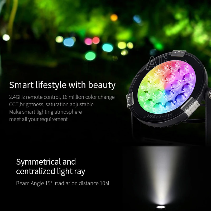 Miboxer 9 Вт RGB + CCT светодиодный светильник для сада DC24V/AC86 ~ 265 В IP65 водонепроницаемый