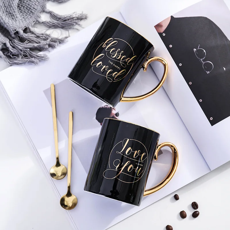 Подарок для парня девушки love you Кофе чашка caneca с ложкой Юбилей подарок для мужа жена на День святого Валентина, подарок в день