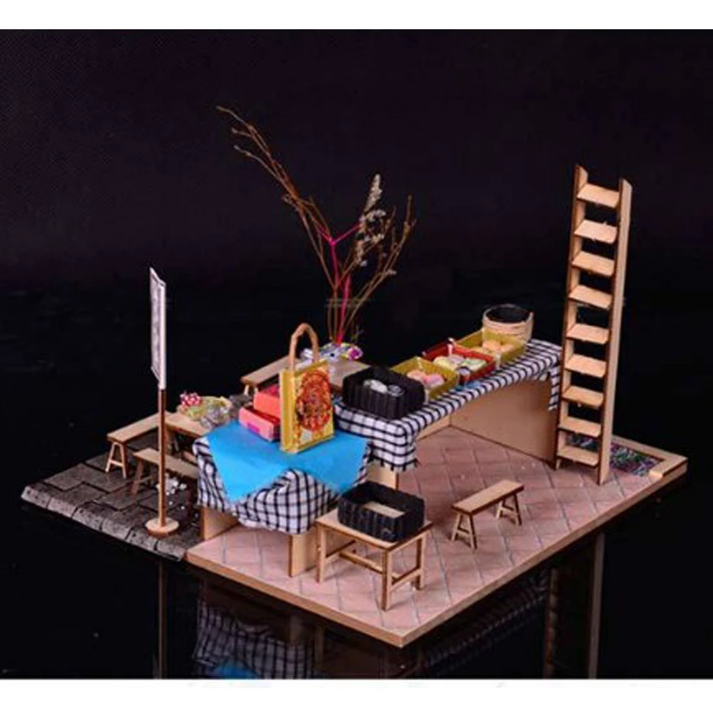 Миниатюрный деревянный домик для кукол ручной работы сделай сам модель магазина