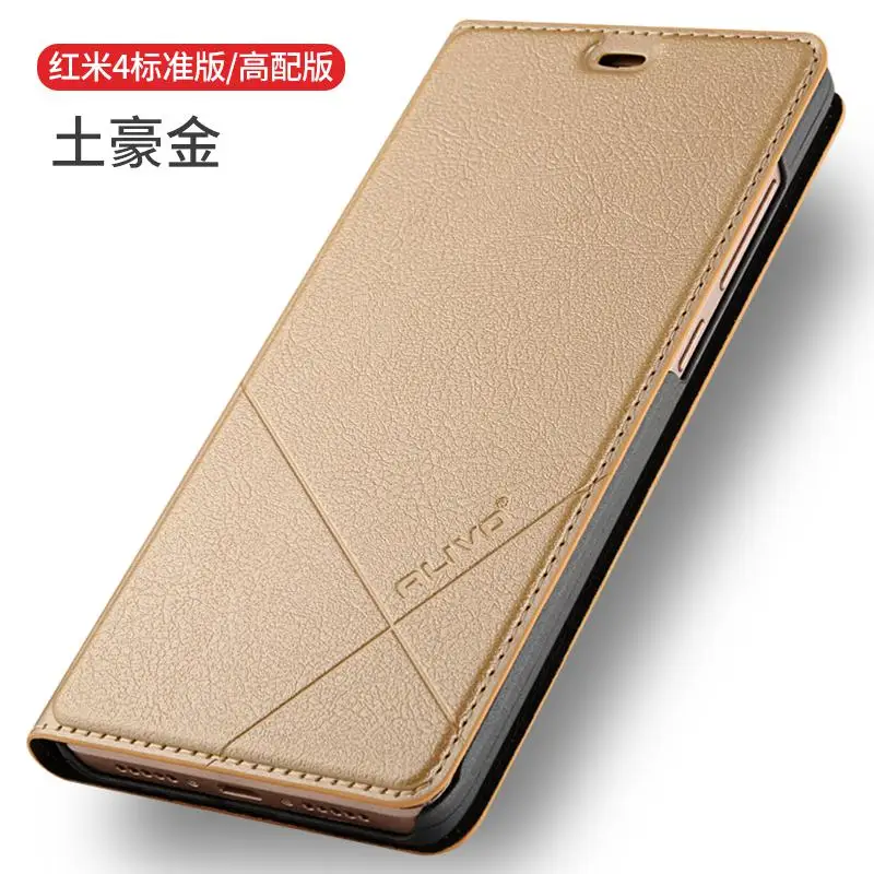 Чехол ALIVO для Xiaomi Redmi 4, роскошный кожаный чехол-книжка Fundas для Xiaomi Redmi 4/4 Pro Prime 5," дюймов - Цвет: Gold for redmi 4 pro