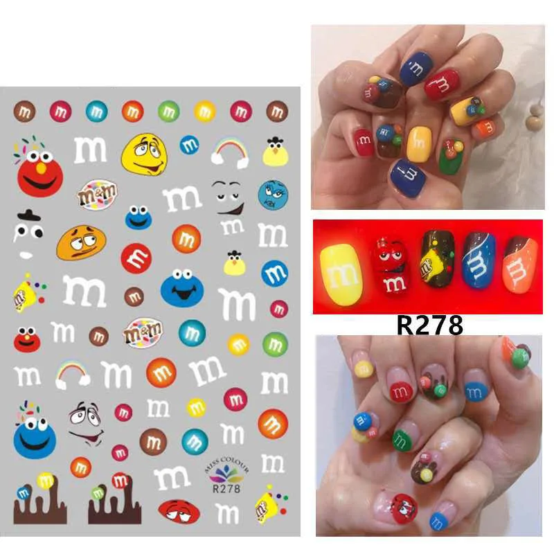 11 Sheets Nail Art Stickers 3D Summer Stickers Flower Fruit Plant Cartoon Dog Nail Decals for Women Kids Manicure DIY Nail Salon