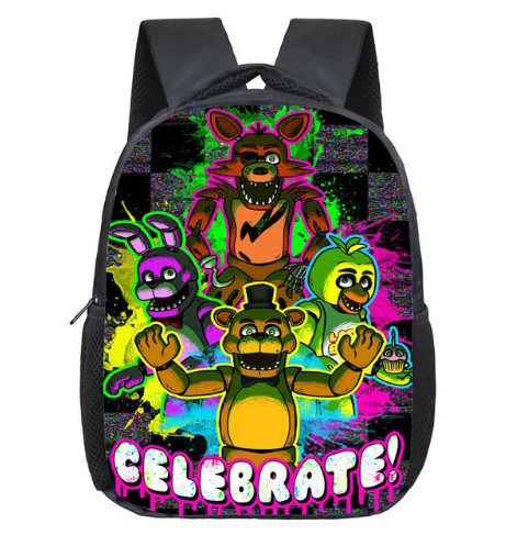 12 Inch Five Nights At Freddys Children School Bags Backpack Kids Kindergarten Bag Freddy Bear Toddler bag - Цвет: Five Nights 1