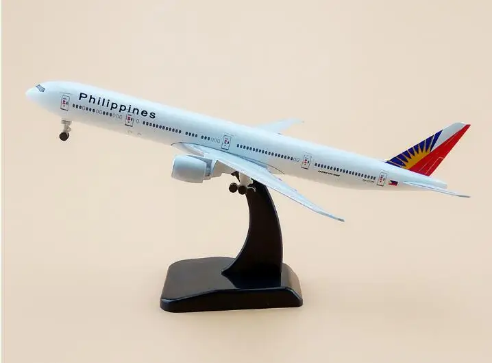 Металлическая Модель самолета 19 см модель авиакомпании Филиппины B777 300ER Боинг 777 w