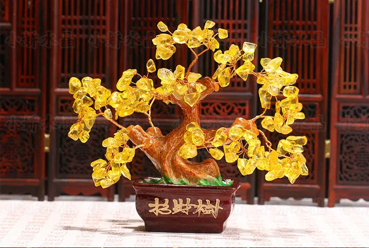 

1pcs natural quartz crystal lucky tree for gifts