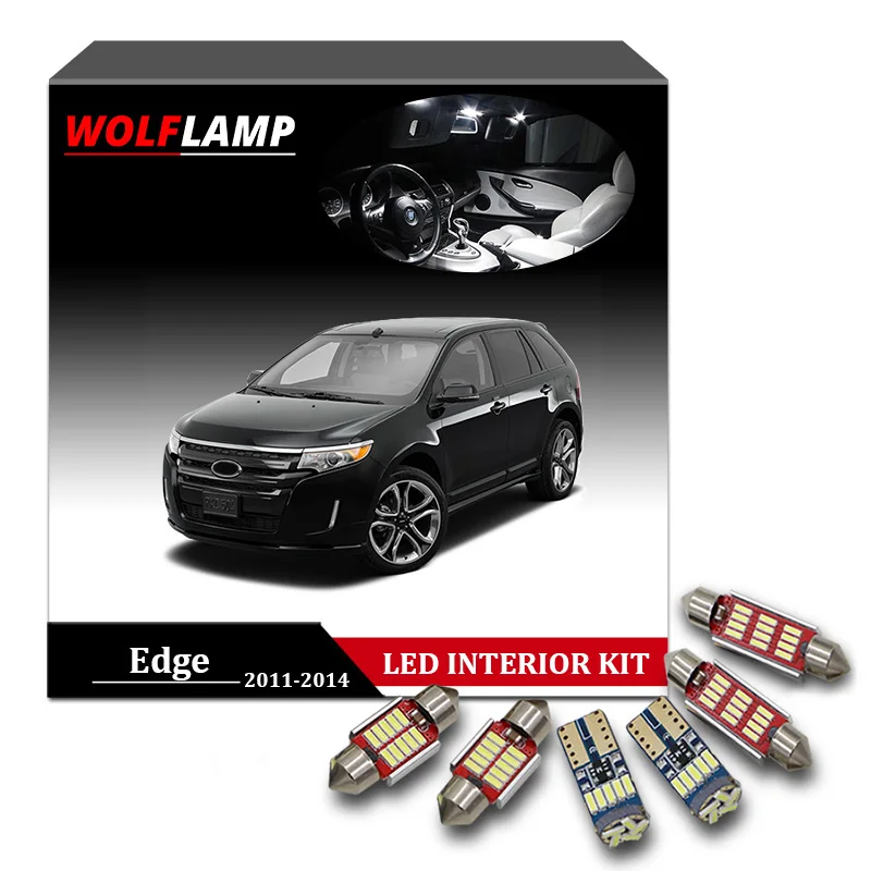 Wolflamp 15 шт. Canbus Белый ледяной синий светодиод Интерьер автомобиля s для 2011 2014 Ford Edge