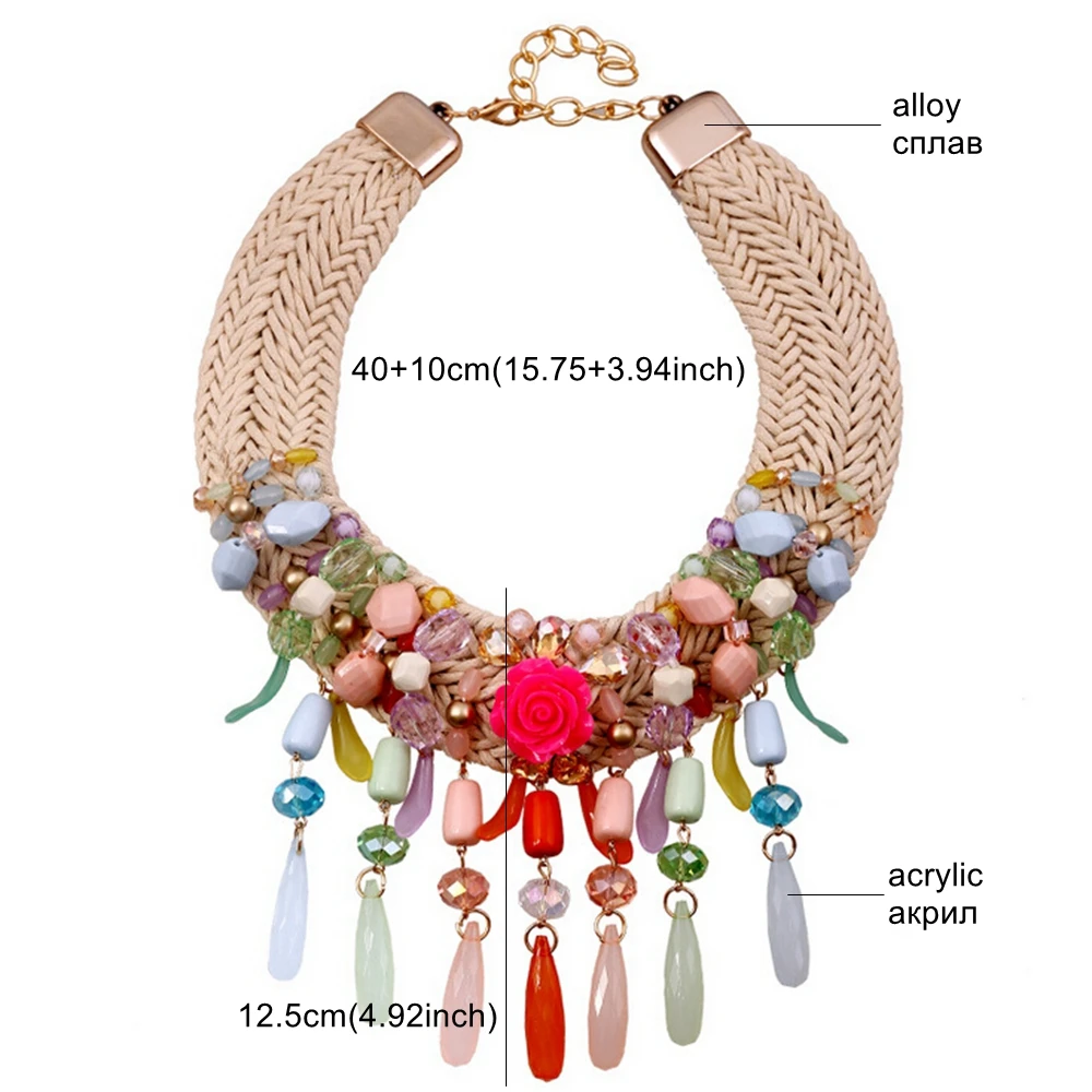 Модное цветочное ожерелье для женщин богемное s &amp Подвески bib ювелирные изделия |