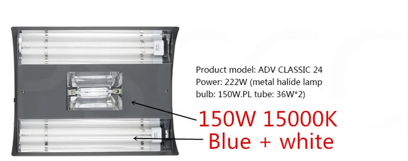 ADV-24 15000K ODYSSEA Металлогалогенная HQI лампа для водной травы Коралловая лампа для аквариума полный спектр трубчатая лампа держатель освещение аквариум металл - Цвет: ADV-24 15000K