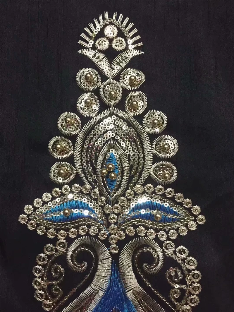 

Hot selling african george lace fabric with sequins 2 in 1 design nigerian george lace fabric for party dress CNG-28