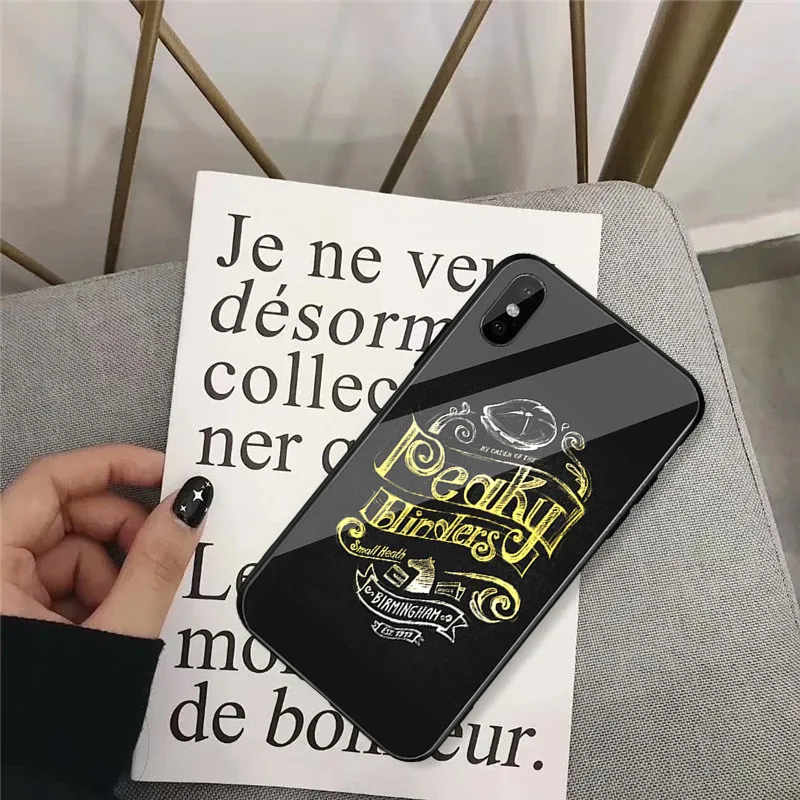Style 6 GYKZ Peaky Blinders ТВ серия чехол для телефона для iPhone 6 6s XS MAX XR X 7 8 Plus роскошный закаленное стекло задняя крышка Жесткий гладкий Чехол - Цвет: Style 6
