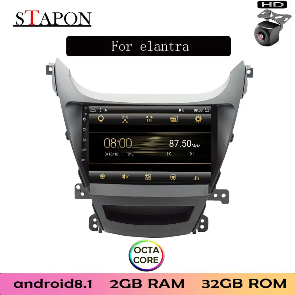 STAPON для hyundai elantra 2013 15 Android 8 1 2GBRAM Восьмиядерный автомобильный DVD MP5 мультимедийный