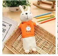 Orange 1 шт. милый мультяшный плюшевый чехол-карандаш Kawaii с кроликом, креативный милый чехол-ручка с кроликом для детей, подарок, школьные принадлежности E2161 - Цвет: Orange