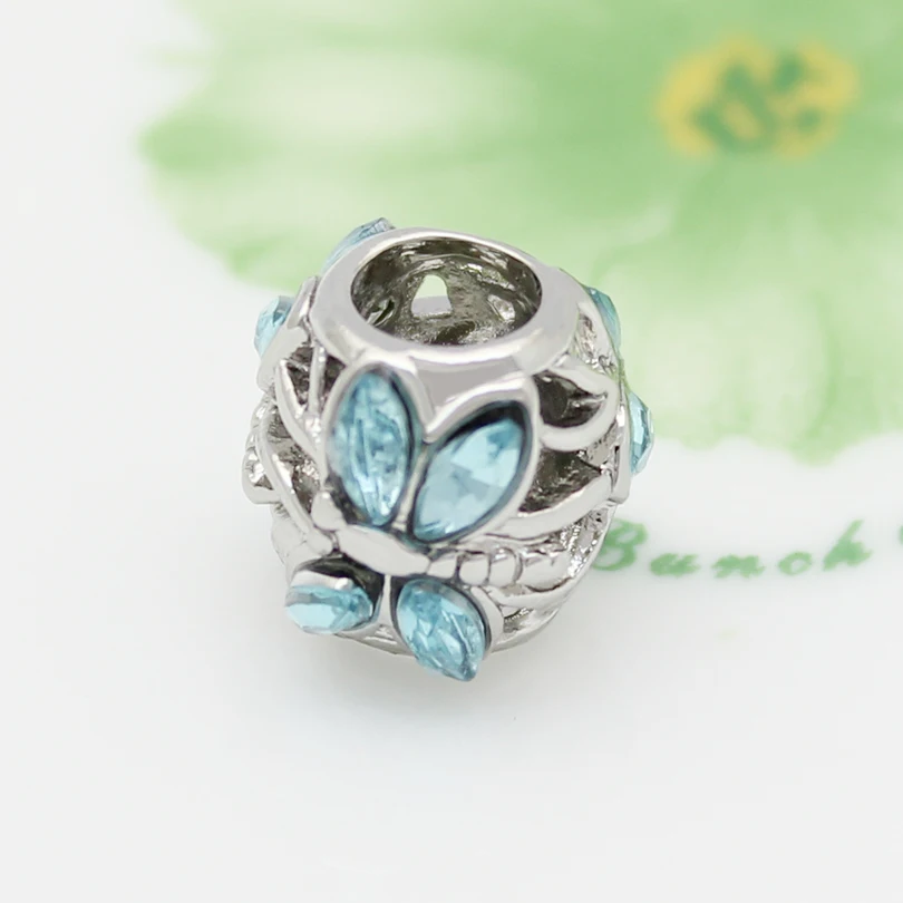 Бисер с синими кристаллами в форме стрекозы классические модные аксессуары для