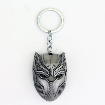 keychain Rong ji ювелирные изделия Мстители Marvel черная подвеска с пантерой Мстители бесконечные войны брелок wakanda кулон мужские ювелирные изделия - Окраска металла: keychain