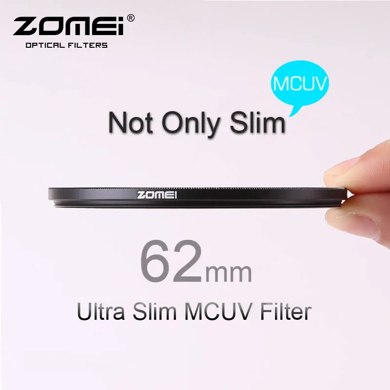 62 мм ZOMEI PRO Ультра тонкий MCUV 16 слой Многослойное оптическое стекло MC UV фильтр для