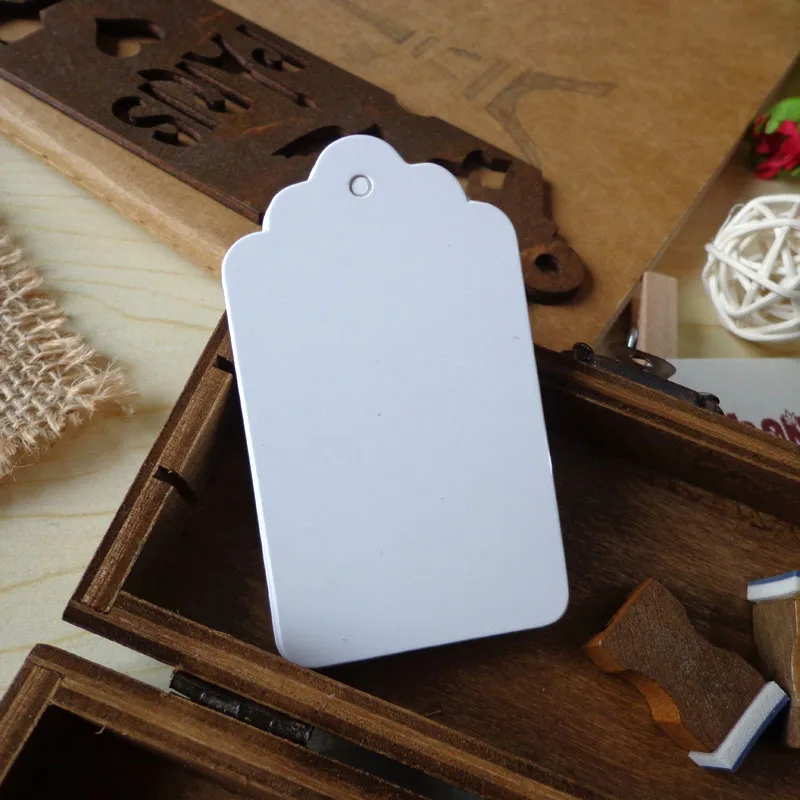 100 шт. белые закладки с зубчатыми краями 3 х5 см|white bookmark|blank bookmarksgifts bookmarks |