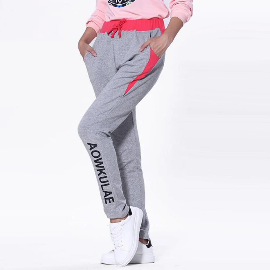 Sprot/штаны для девочек весенне осенние прямые штаны с буквенным принтом детские