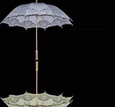 Благородный элегантный длинный Свадебный зонт в дворцовом стиле/кружевной