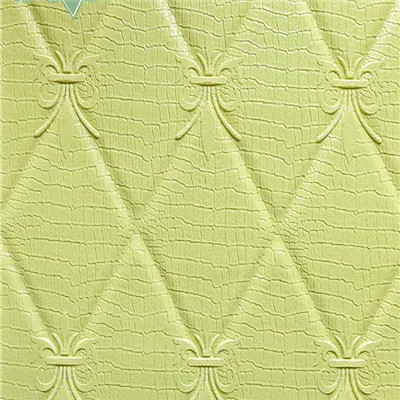 Зеленый 3D geometric pattern soft package wallpaper study dining room living room bedroom waterproof anti-collision foam wall stickers - Цвет: Зеленый