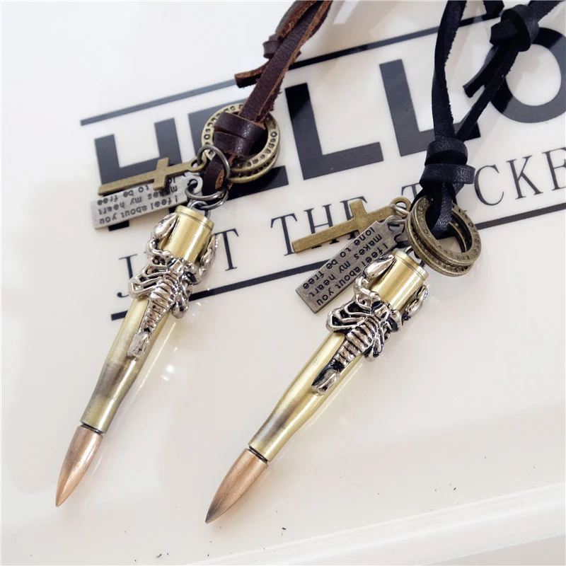 NIUYITID винтажный Скорпион с кулоном и necklace ем для мужчин натуральная кожа высокое качество ювелирные изделия женский мужской подарок