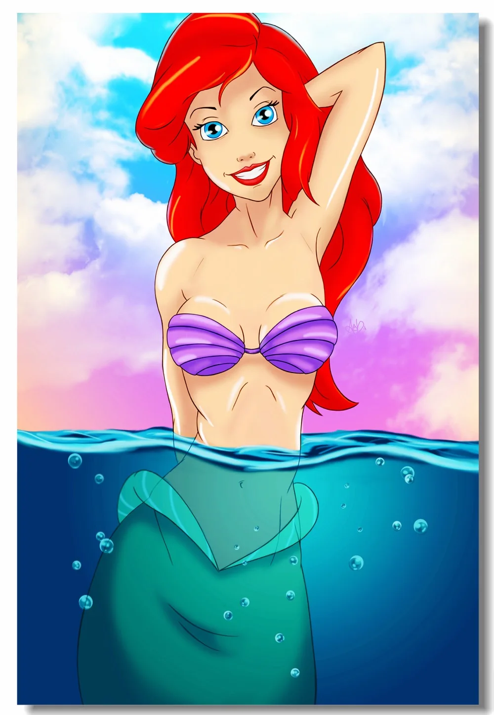 Оригинальные наклейки на стену с надписью The Little искусство холсте стене Princess Ariel