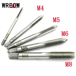 5 шт.компл. ручной винт с прямой канавкой резьбовое отверстие Метрическая Заглушка с прямой канавкой ручное сверло набор ручных инструментов диаметр 3-8 мм