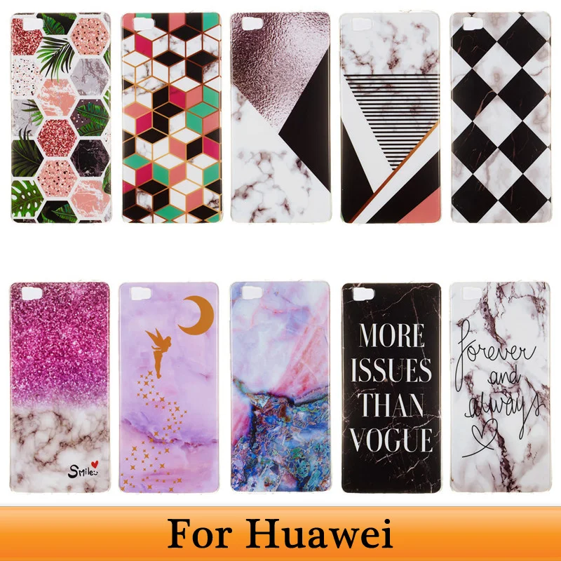 Мраморные мягкие чехлы из ТПУ для телефонов Huawei P20 Lite чехол на P8 2017 P8Lite P9Lite P10Lite P 20