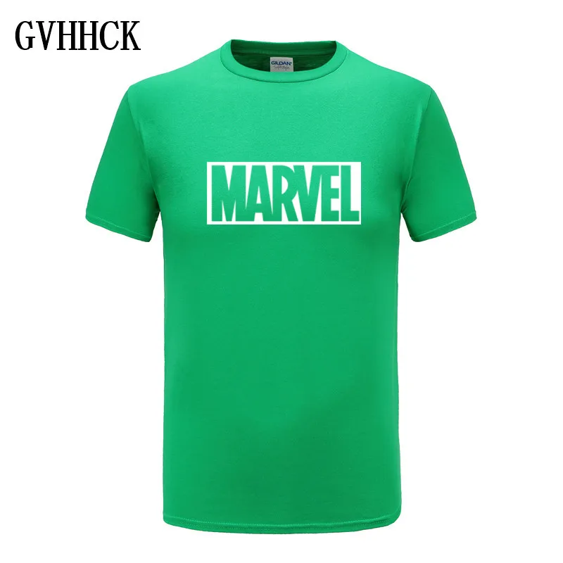 Новинка, модная футболка Marvel с коротким рукавом, мужской принт супергероев, футболка с круглым вырезом, футболка с надпись Marvel, топы, Мужская одежда, футболка