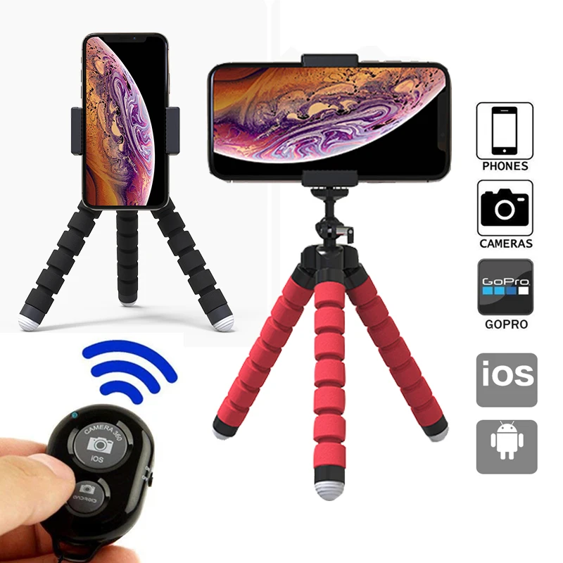 Мини Гибкий губчатый Штатив для смартфона Gorillapod беспроводной Bluetooth