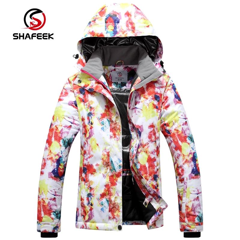 SHAFEEK зимняя Лыжная куртка для женщин ветрозащитная Водонепроницаемая дышащая