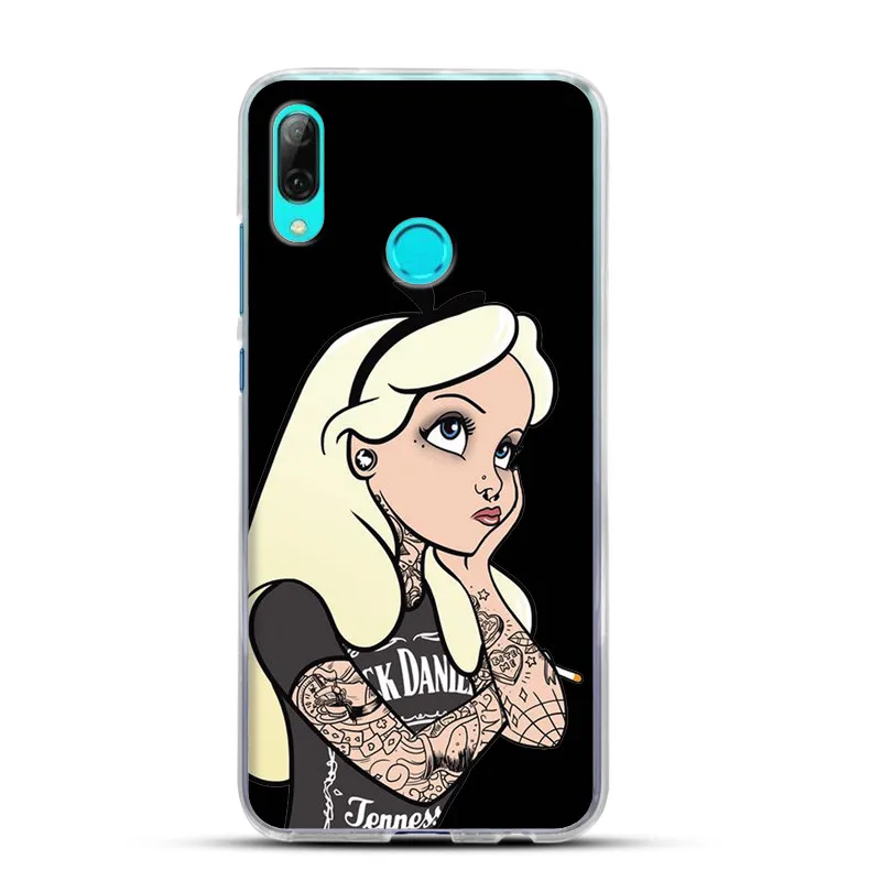 Чехол с мультяшной краской для Huawei P Smart 2019 тонкий роскошный мягкий силиконовый