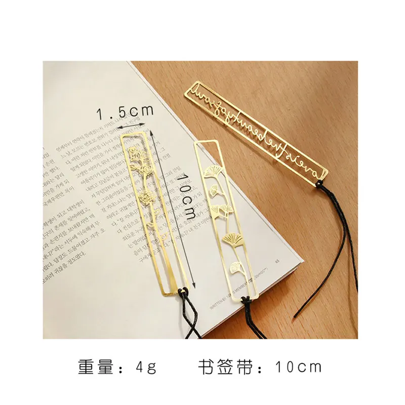 Ретро красивые закладки английские буквы цветочный дизайн металлическая