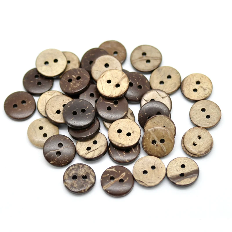 Coconut Shell Sewing Buttons Scrapbooking 2 Holes Round Brown 13mm( 4/8&quot) Dia 200 PCs | Дом и сад