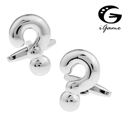 

iGame Question Mark Cuff Links Silver Color Symbol of  Design Free Shipping