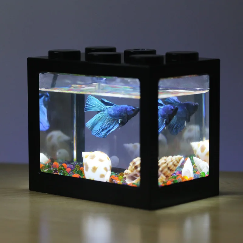 Betta fish боевые цилиндр Rumble рыбы газовый баллон мини аквариум строительный блок