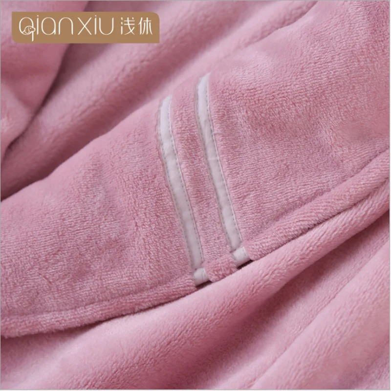 Мужской теплый фланелевый Халат с v образным вырезом повседневный халат поясом