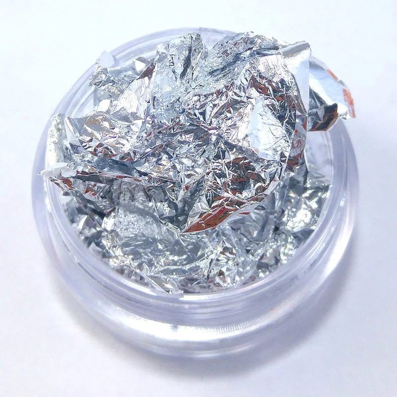 Металлическая фольга для ногтей блестящая бумага золотые серебряные