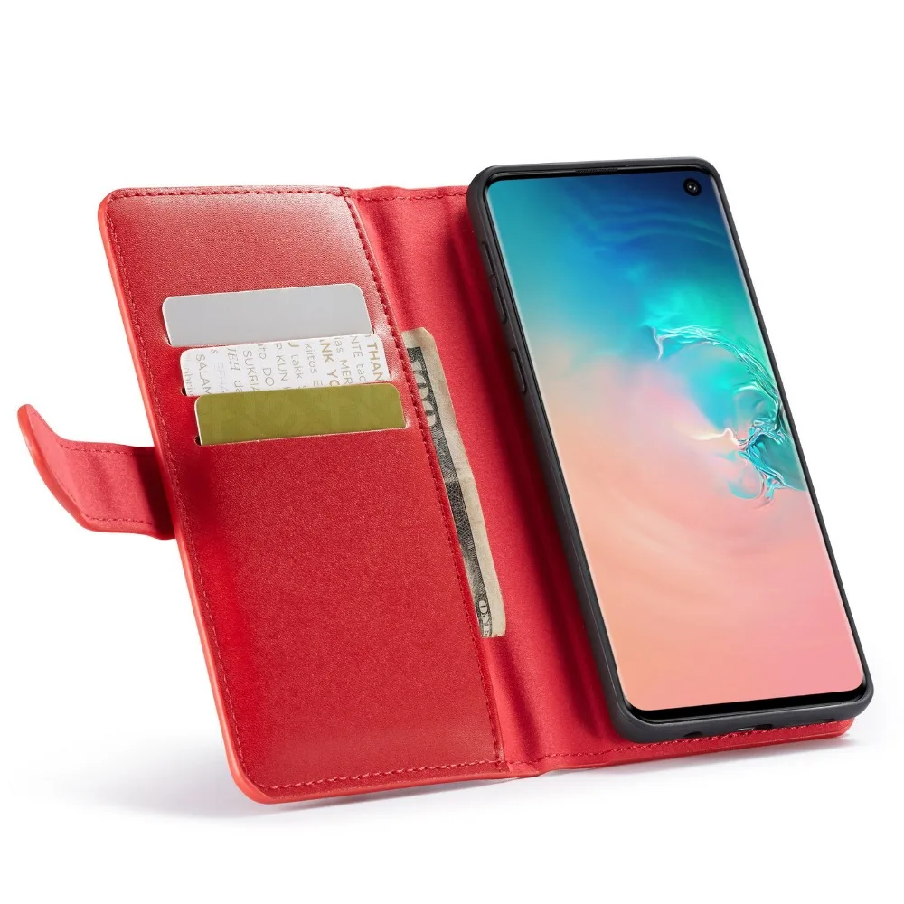 Для samsung Galaxy S10 Plus S10e S9 S8 Note 9 8 кожаный чехол для карт 2 в 1 съемный флип-чехол для samsung S10 чехол-кошелек