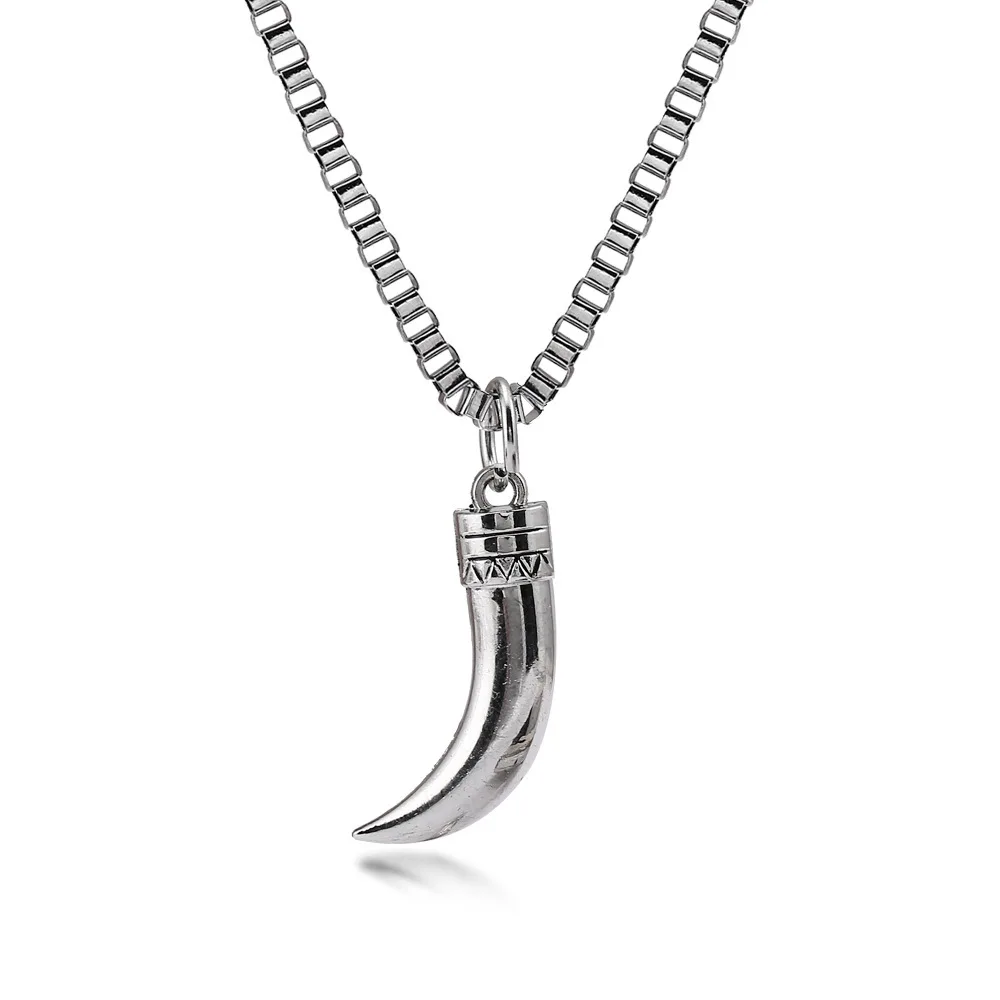 Новинка 2017 года зуб Цепочки и ожерелья оригинальность панк хип-хоп Титан Кот цепи