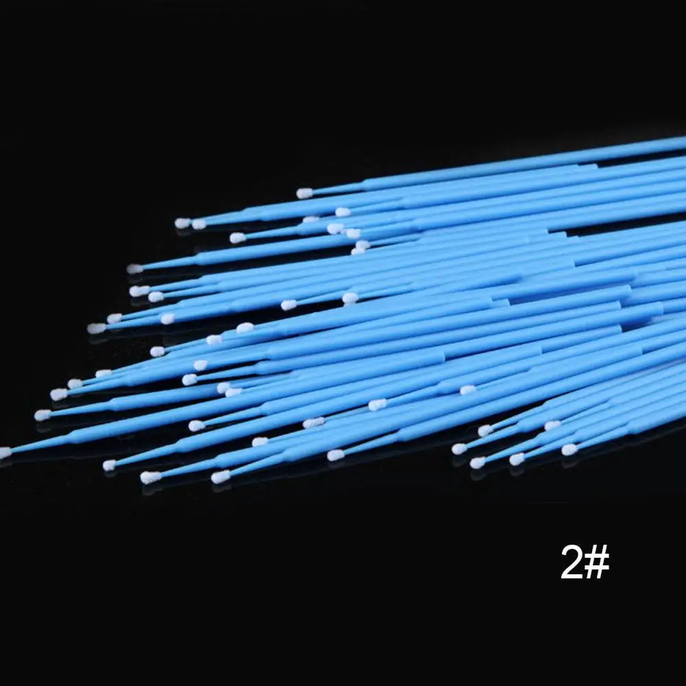 Large Light Blue 100 шт/партия прочные Микро одноразовые наращивание ресниц индивидуальные Аппликаторы тушь для ресниц кисти для женщин оптом#288359 - Цвет: Large Light Blue