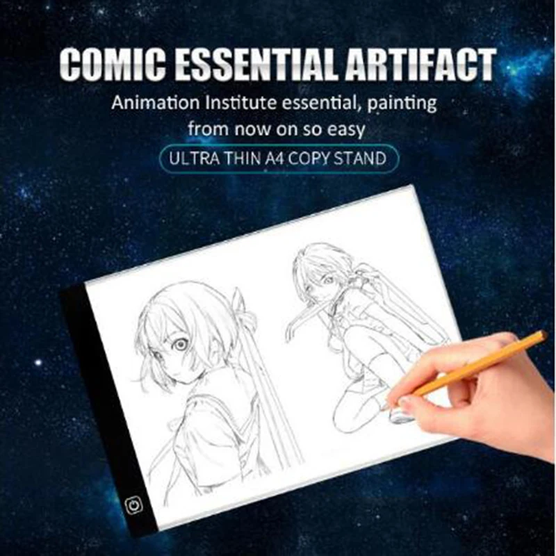 A4 LED Cartoon Light Tablet Pad USB Charging Copyboard Board Table Diamond Painting Cross Stitch tool | Дом и сад