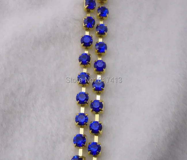 SS30 модный костюм с аппликацией 6 мм сапфировый синий кристалл стеклянные стразы