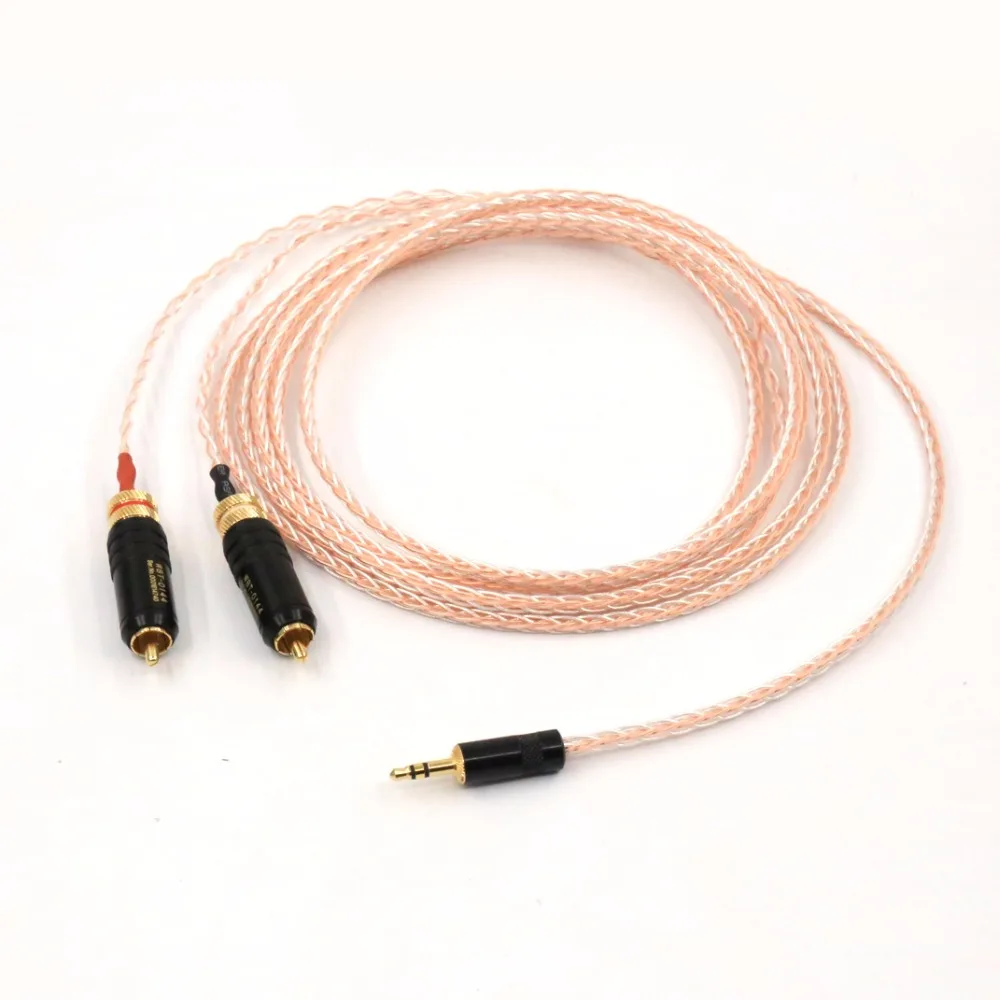 3 метра/шт. HiFi Чистая медь стерео 5 мм до 2 RCA аудио кабель сигнальная линия DIY |