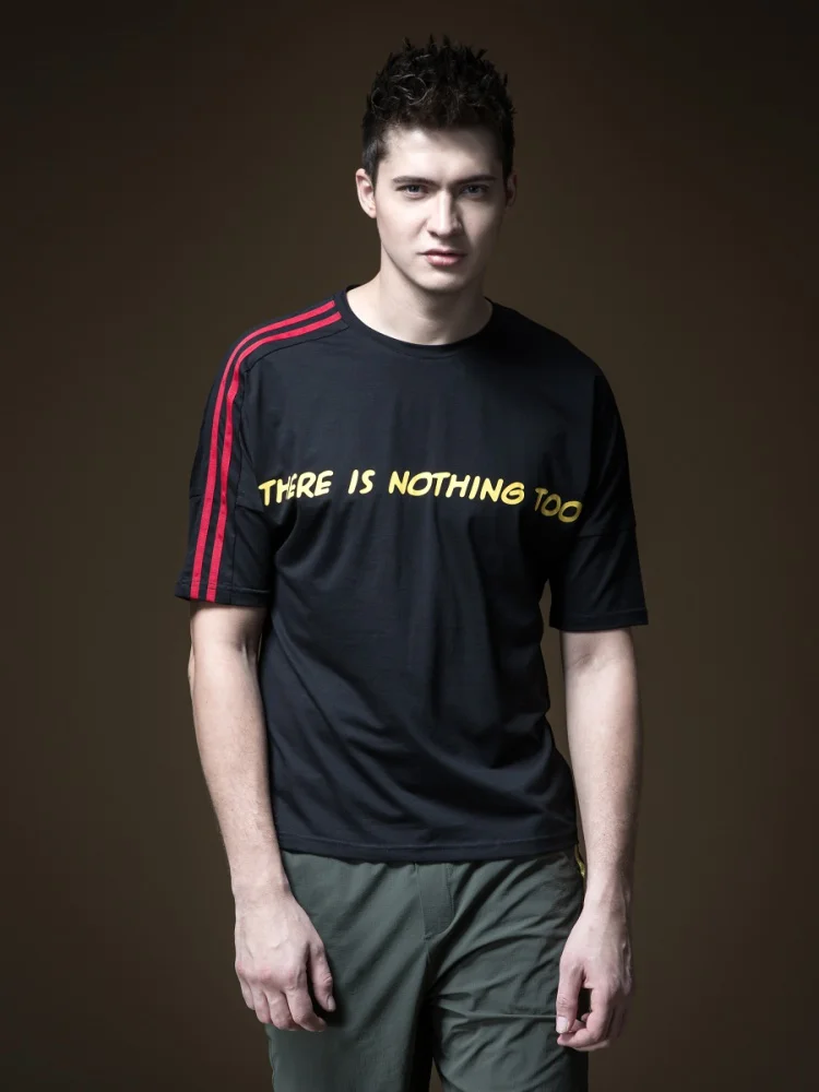 

2018 Real Spring Sale Men's Round Collar Printed Render Unlined Upper Garment Of A T-shirt With Short Sleeves Jacket B191311126