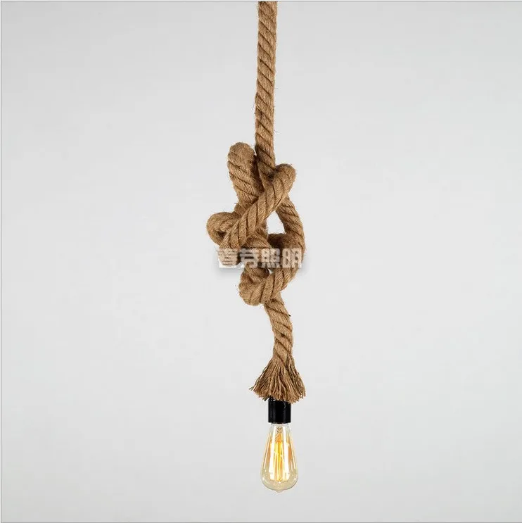 Nordic творческий ЛОФТ личность ретро старинные промышленной конопли люстра Кафе
