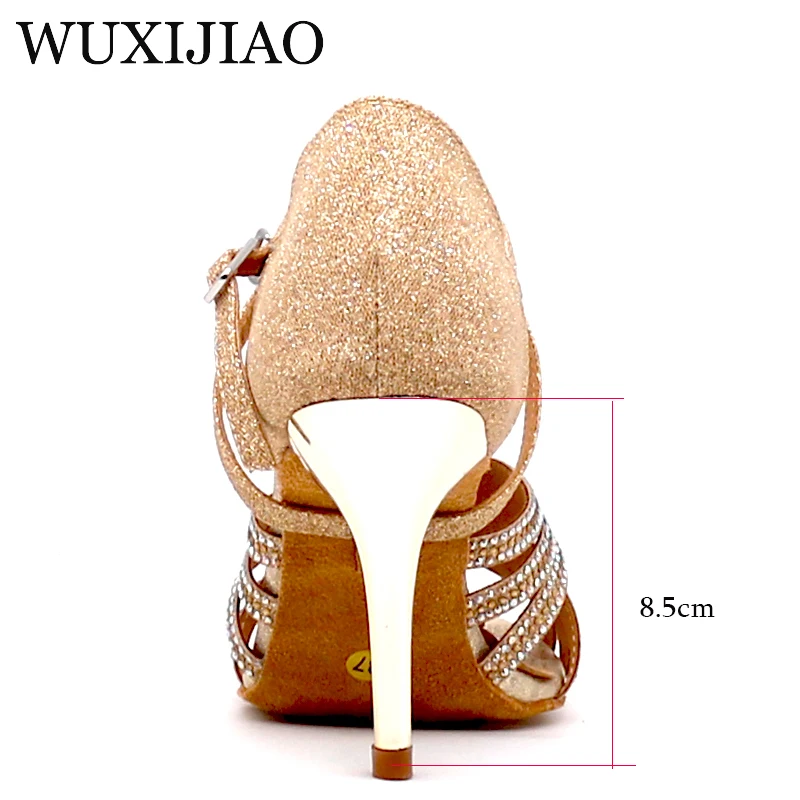 WUXIJIAO Ms Бальные Танцевальные Туфли с мягкой подошвой блестками тканевый комплект