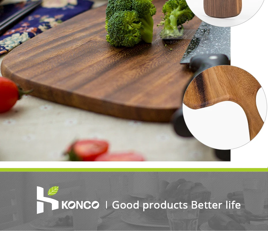KONCO деревянная разделочная доска, кухонные Разделочные Блоки, натуральное дерево, Для Выпечки Пиццы, хлеба, разделочная доска, кухонные гаджеты